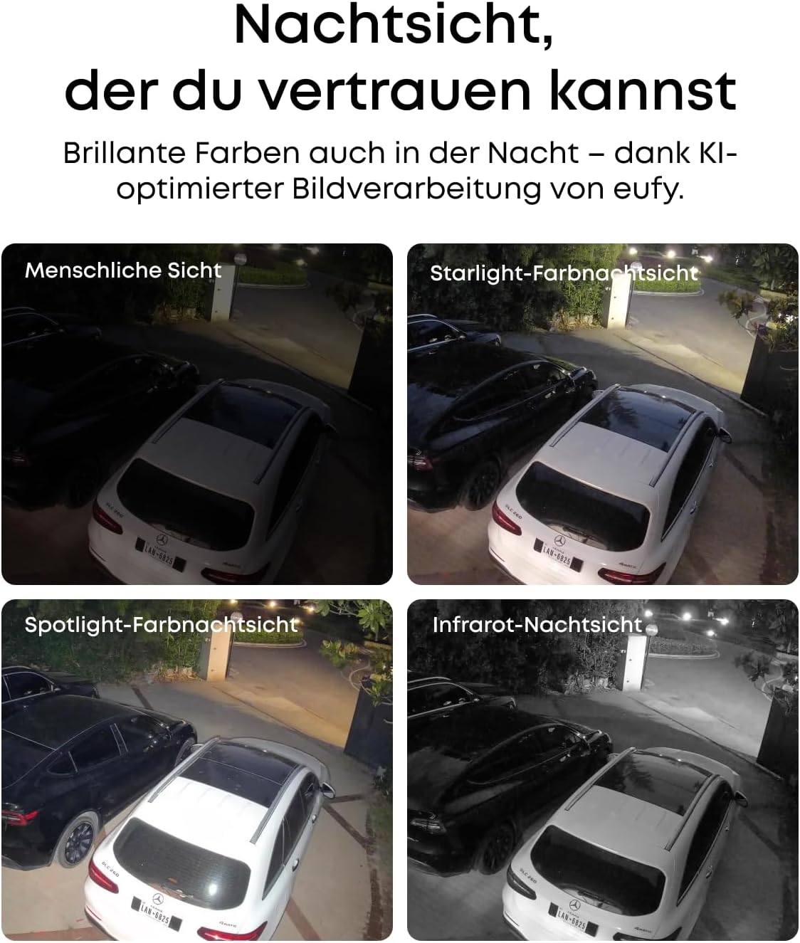 eufy Security eufyCam S4, kabellose Solar‑Outdoor‑Überwachungskamera, 3‑Linsen Bullet‑PTZ‑Kamera, 4K UHD, 360° Multi‑Kamera‑Auto‑Tracking, 8× Hybridzoom, Farbnachtsicht, kompatibel mit HomeBase S380