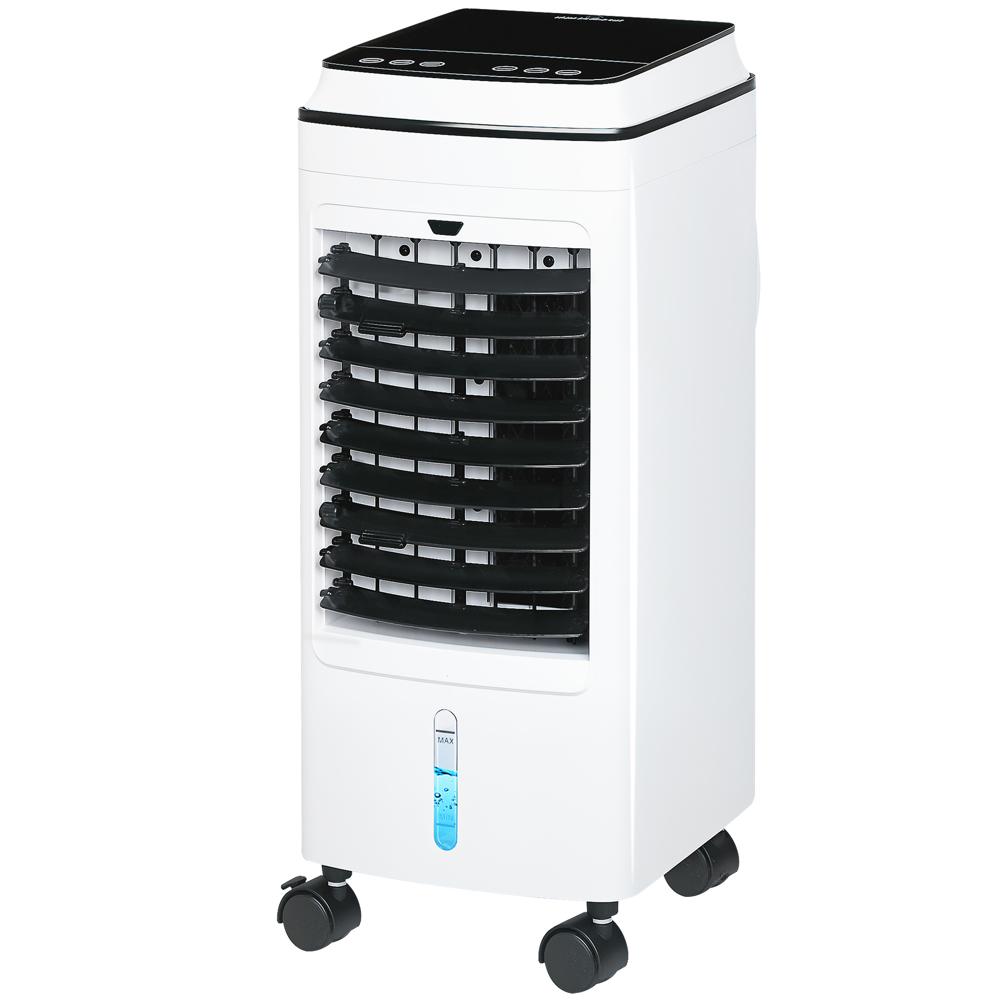 Ventilator, Luchtkoeler en Klimaatunit, 3 Modi, Afstandsbediening, Timer, Op Wielen, Wit