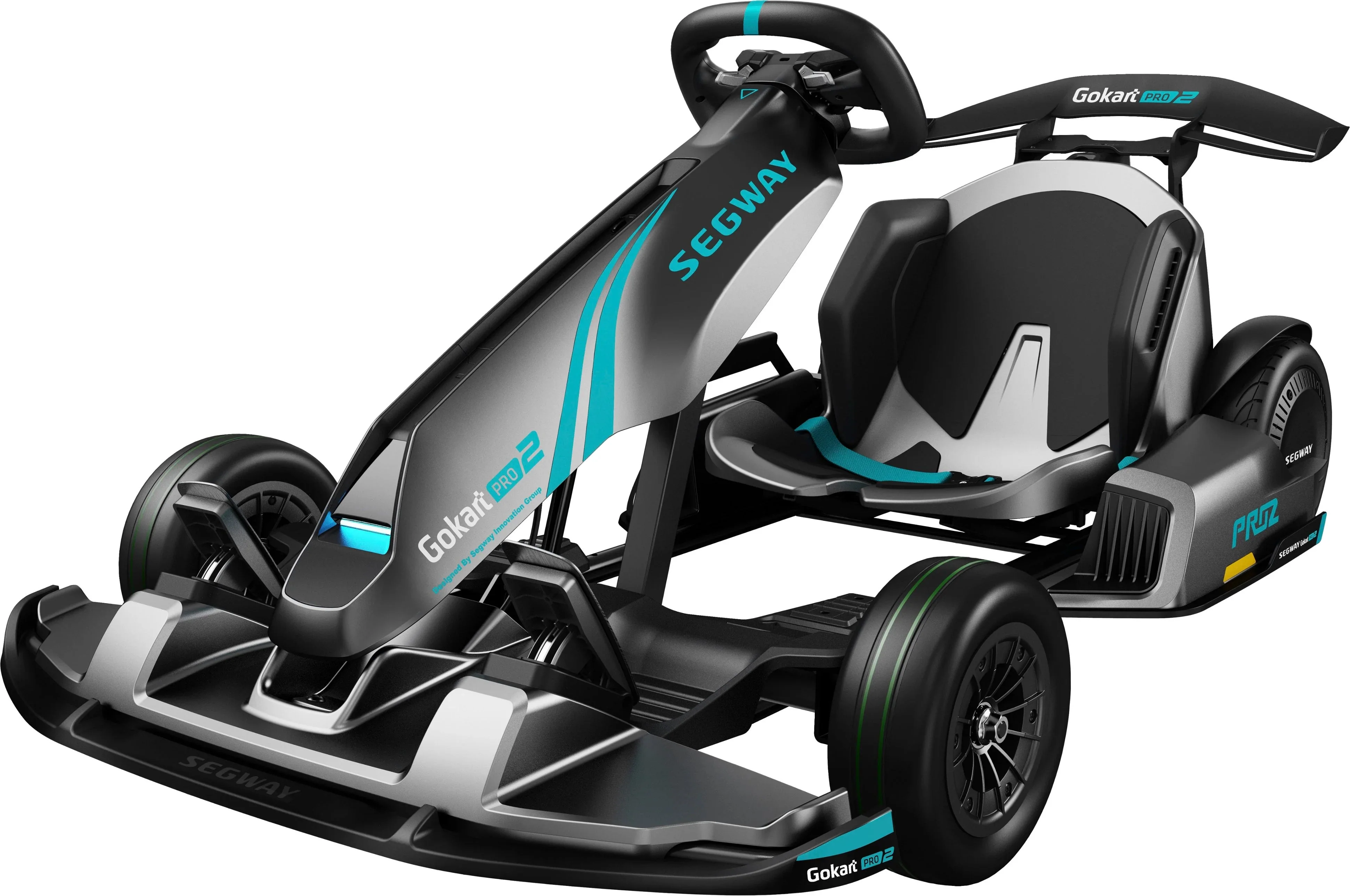Segway – Go Kart Pro 2 w/15.5 mi Max Operating Range & 26.7 mph Max Speed – Gray