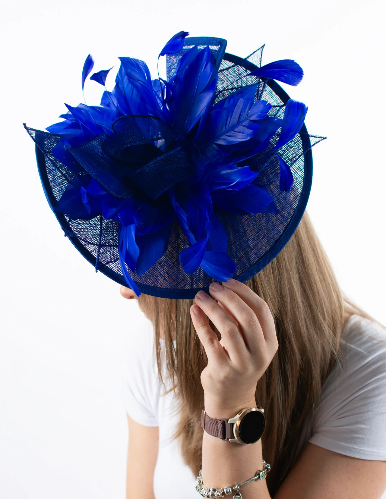 Fascinator | Fancy Floral Hat | Royal Blue