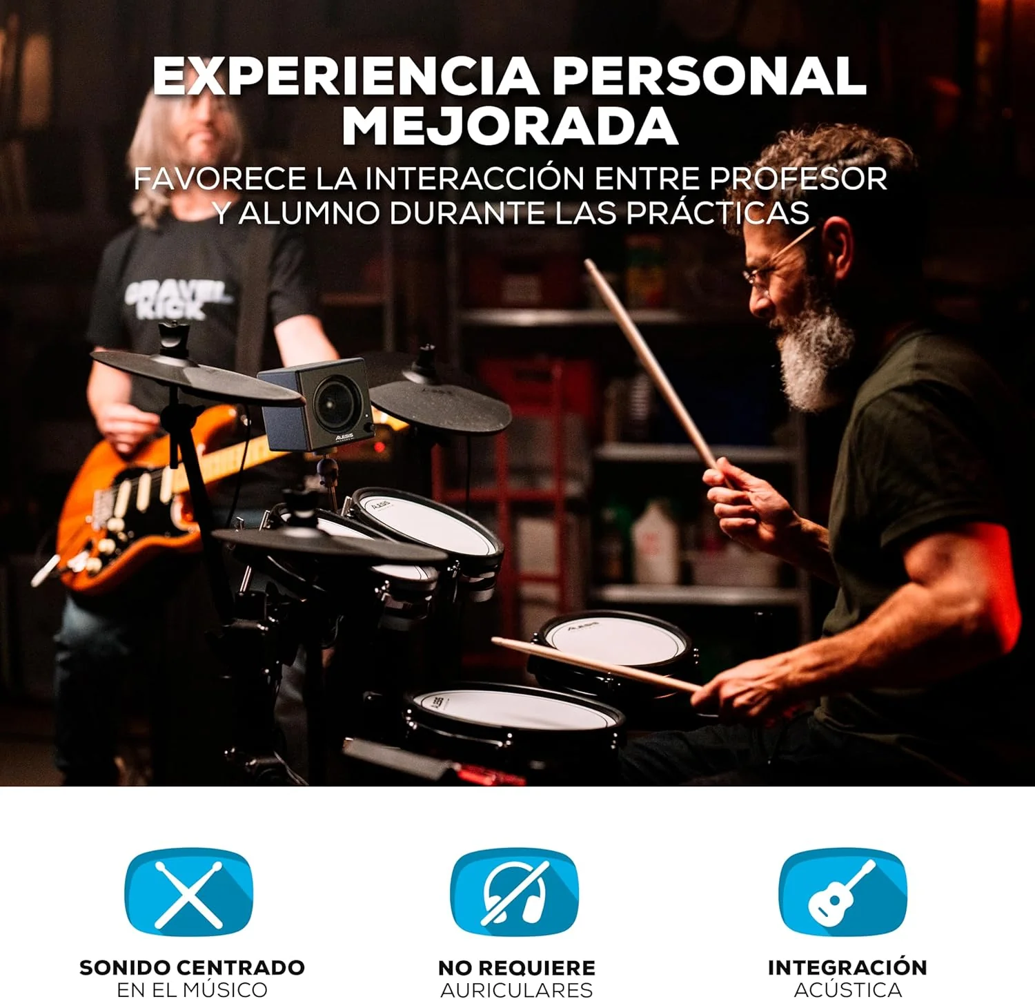 Alesis Nitro Max Kit Batería Electrónica con Parches Silenciosos de Malla, Caja de Doble Zona de 10