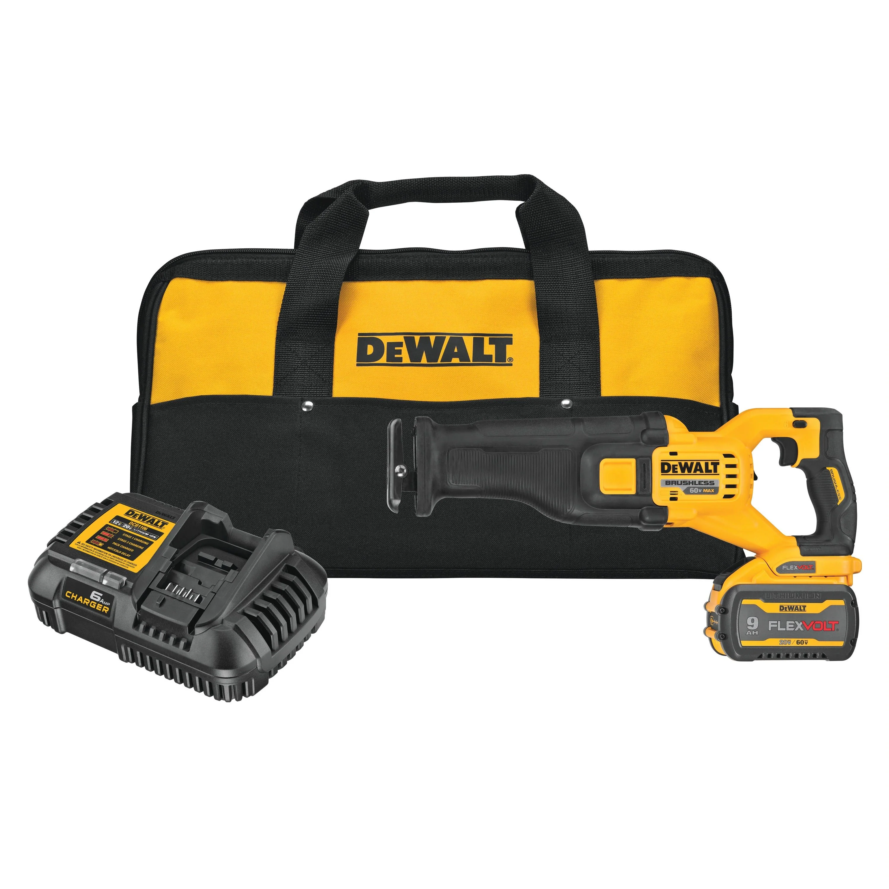 2025 Dewalt DCS389X1 - Gen 2 - 60V Borstelloze Reciprozagen Kit (1 DCB609)