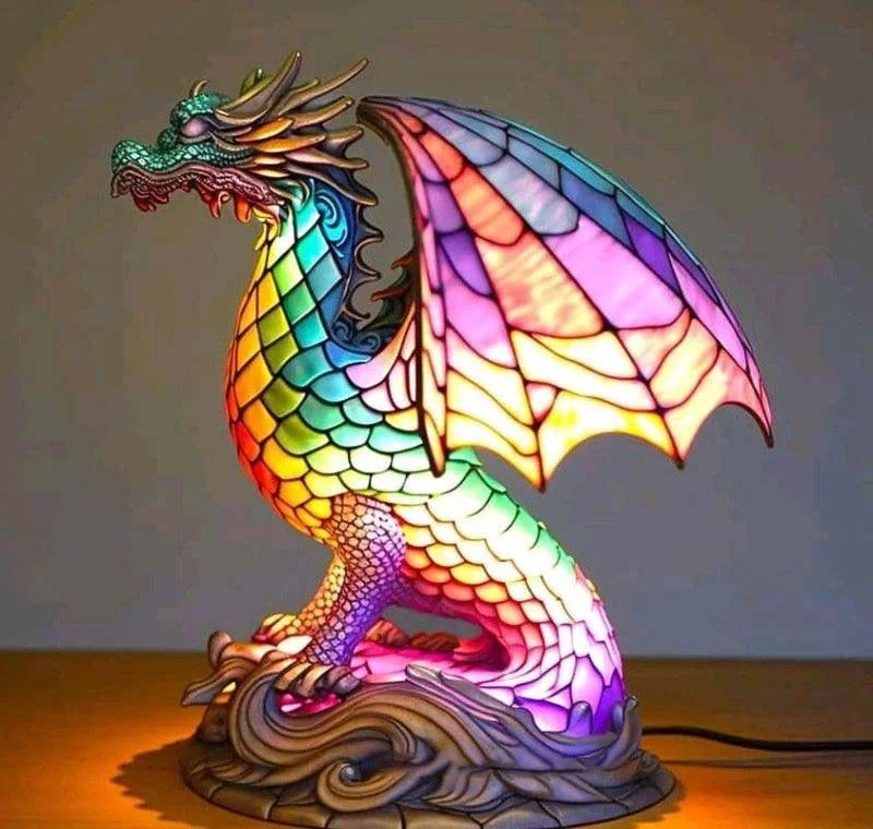 Tischlampe im Tierdesign aus Glas
