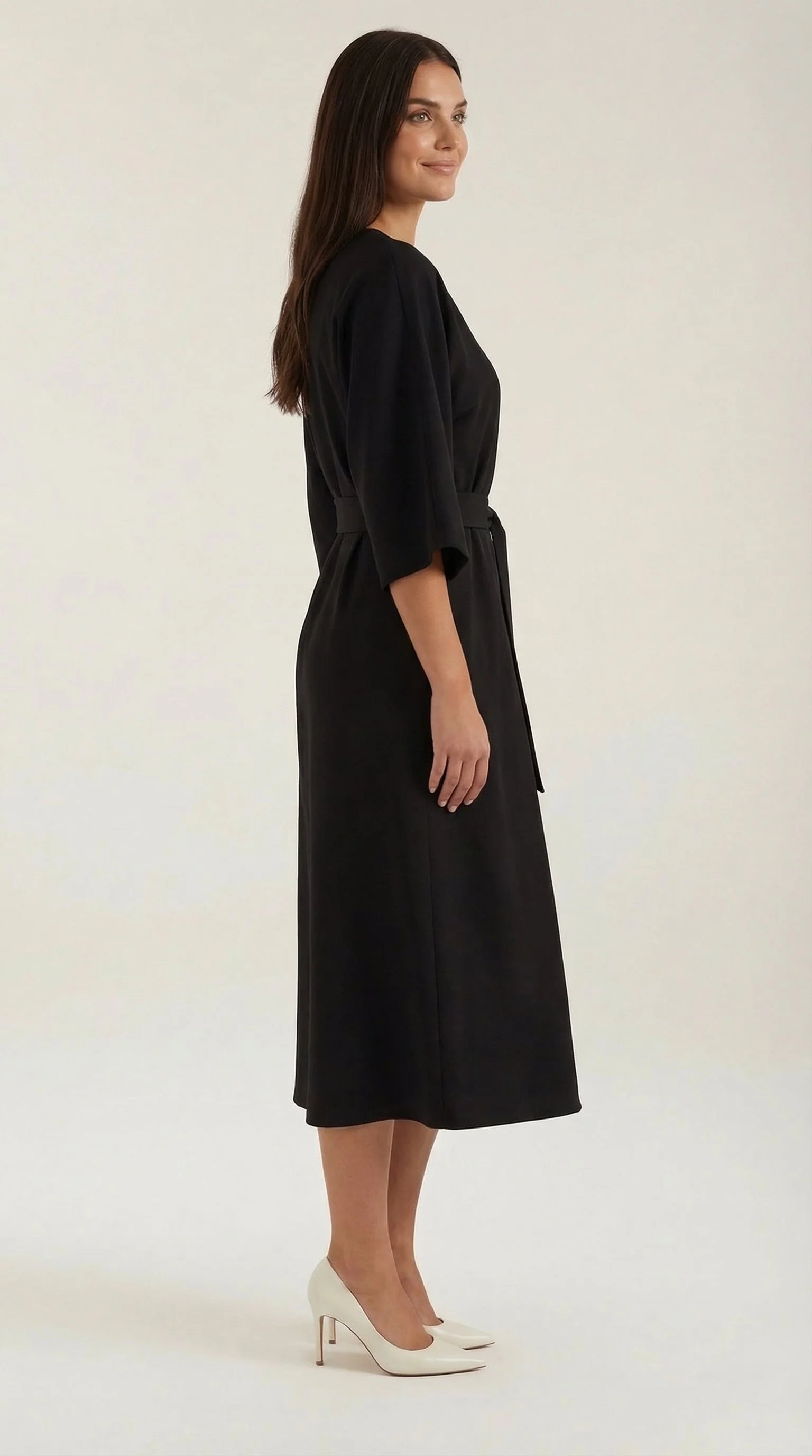 Midikleid mit Ballon?rmeln