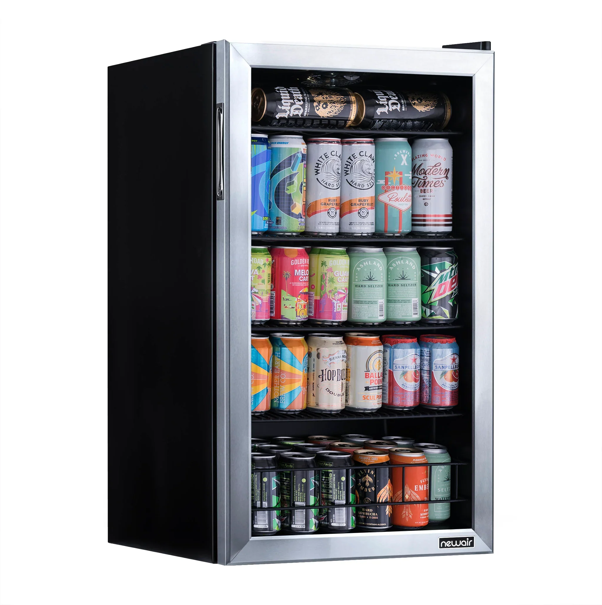 2026 Newair® Refrigerador de Bebidas Independiente de Acero Inoxidable – 126 Latas – 18,9