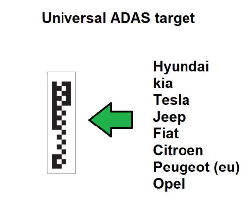 Hyundai & kia+6 brands universal ADAS calibration target 09890-3v100 - DIGITAL PATTERN ONLY
