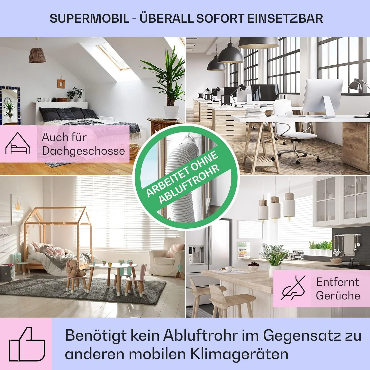 Klarstein 4-in-1: Slimme luchtkoeler, ventilator, luchtbevochtiger & ionisatie I 6 L watertank, oscillatie, 30 W, 210 m3/u, timer I Klimaatregelaar zonder afvoerslang, Mobiele airconditioner, Zwart-ros��goud