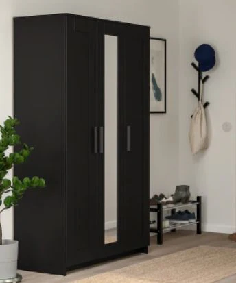 BRIMNES IKEA Kledingkast ?C Slimme Opbergoplossing met Spiegeldeur