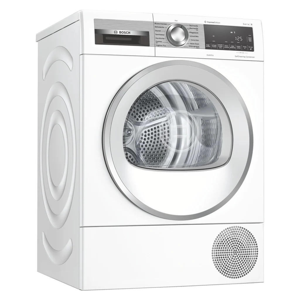 Suszarka z pompą ciepła Bosch serii 6 z 2025 r. WQG235DH0, 8 kg, biała, A+++