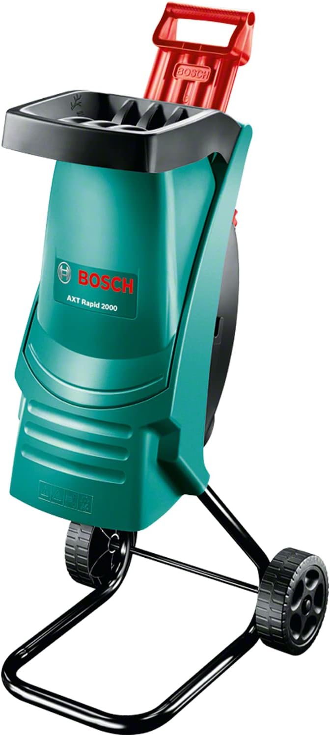 Bosch AXT Rapid 2000 Häcksler (zum leistungsstarken Häckseln von Gartenabfällen; kraftvoller 2000-W-Motor)