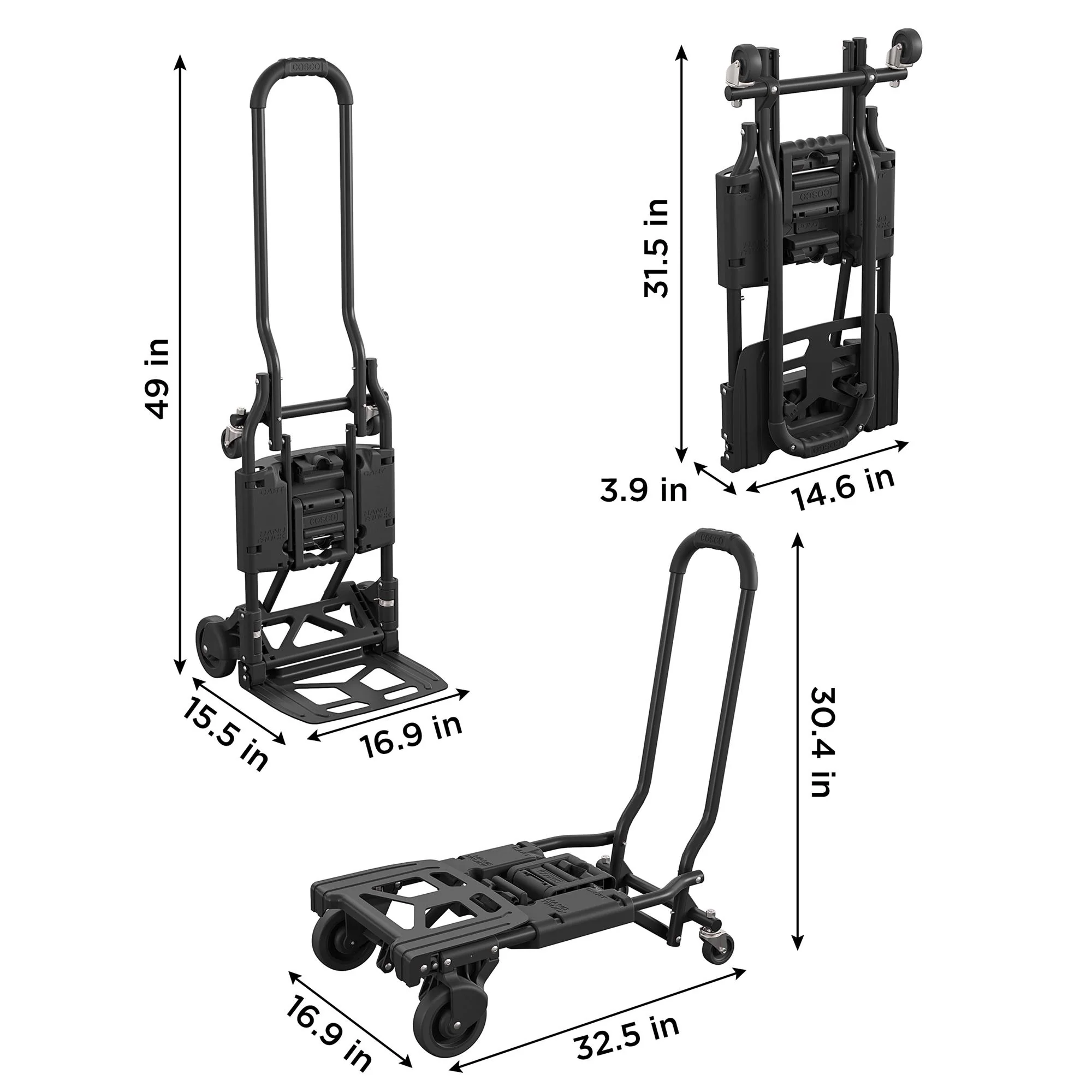 Shifter Multifunctionele Opvouwbare Kruiwagen en Kar
