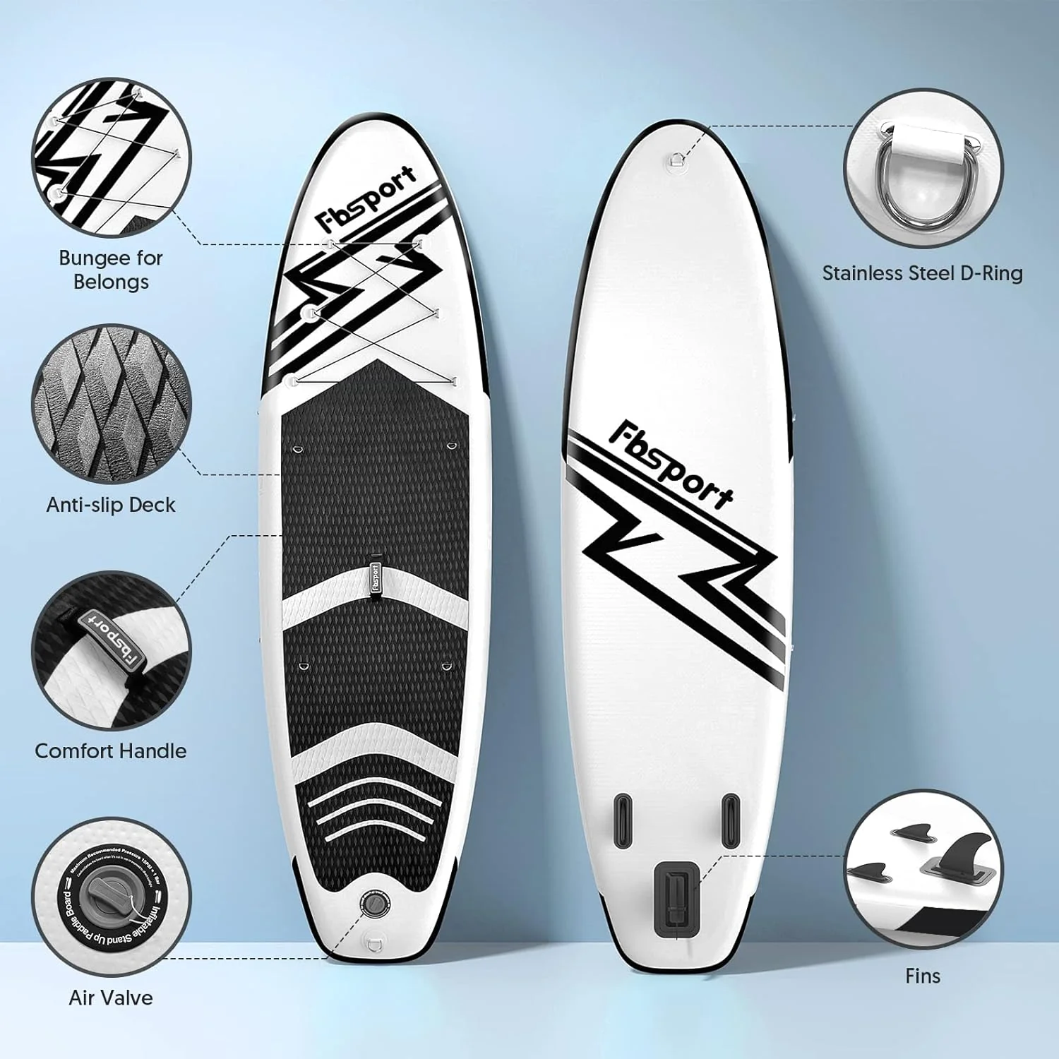 Premium-Stand-Up-Paddle-Board, Yoga-Board mit strapazierf?higem SUP-Zubeh?r und Tragetasche | Breiter Stand, Surf-Kontrolle, rutschfestes Deck, Leine, Paddel und Pumpe f��r Jugendliche und Erwachsene