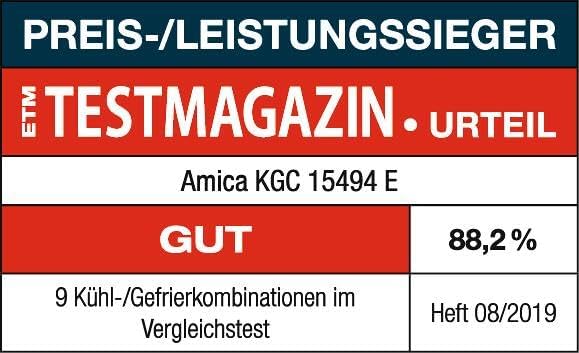 Amica KGC 15494 E/VC 1802 AFX Kühlschrank/A++ /Kühlteil180 liters /Gefrierteil70 liters