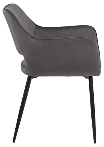 AC Design Furniture Rebecca Sedia da Pranzo,Grigio, Metallo, L: 59.5 x W: 56 x H: 79 cm, 2 Pezzi : Amazon.it: Casa e cucina
