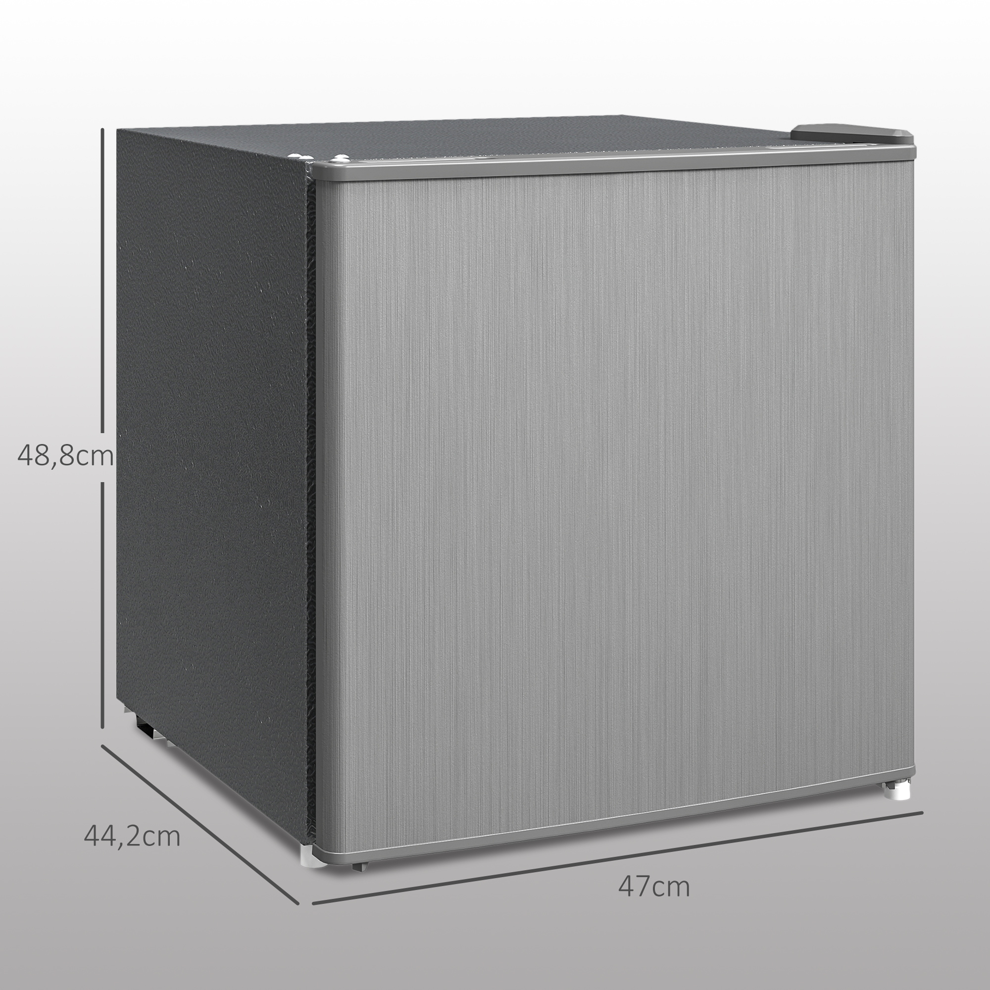 Mini-Vriezer 35 L, Electrische Vriesbox, Vrijstaand 161W, Mini Diepvrieskist 47 x 44,2 x 48,8 cm, Grijs