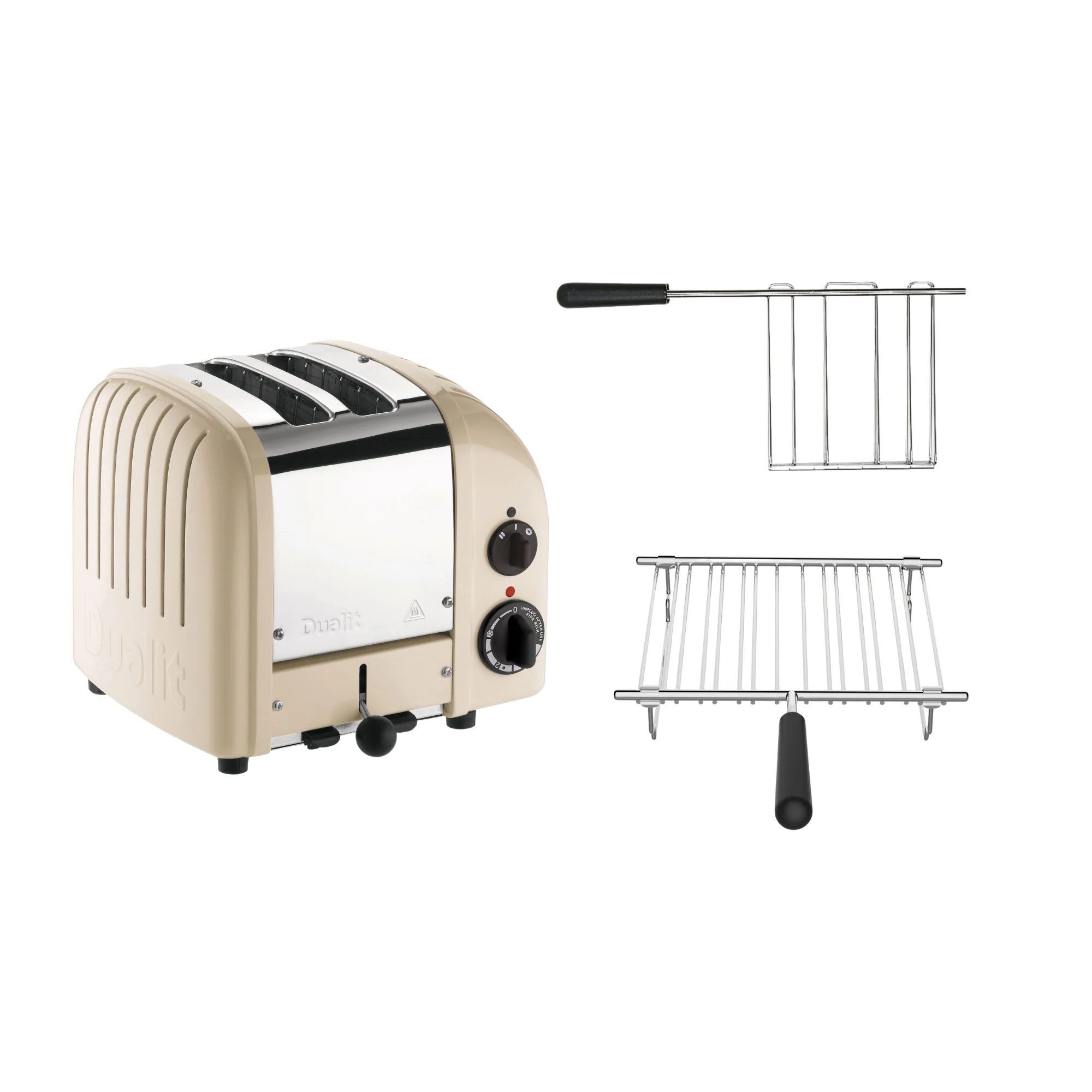 2025 Dualit Toaster Set 2 �C 2-sleuf Broodrooster met Broodjeshouder en Sandwich Tang