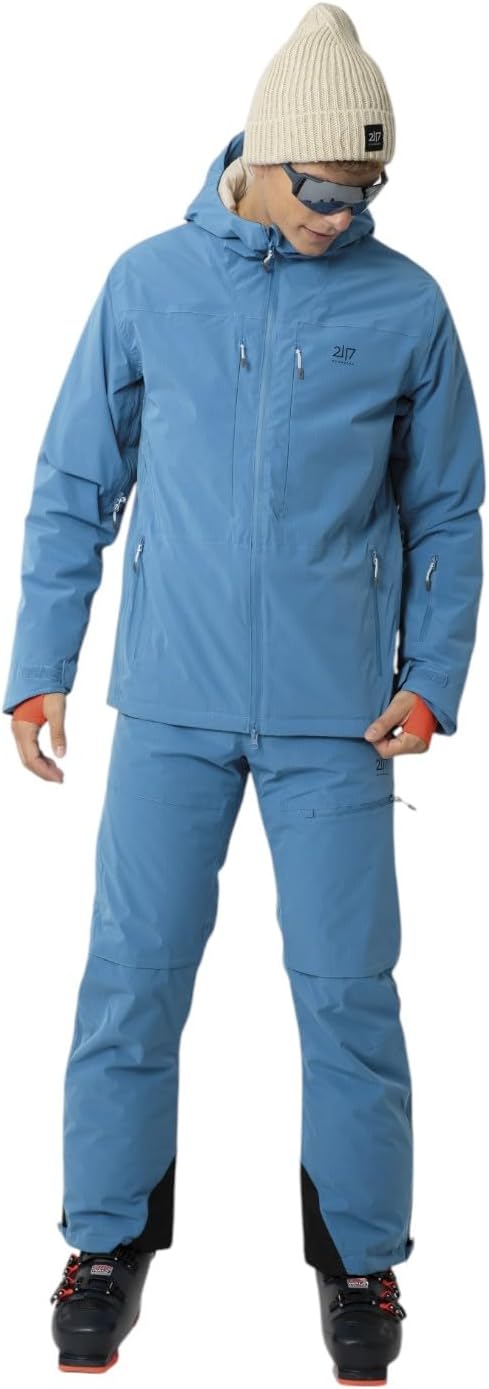 2117 of Sweden Nausta Herren Skijacke mit Kapuze Wasserabweisende Herren-Skijacke mit Isolierung. Perfekt für Skifahren, bietet Stil, Komfort und Schutz.