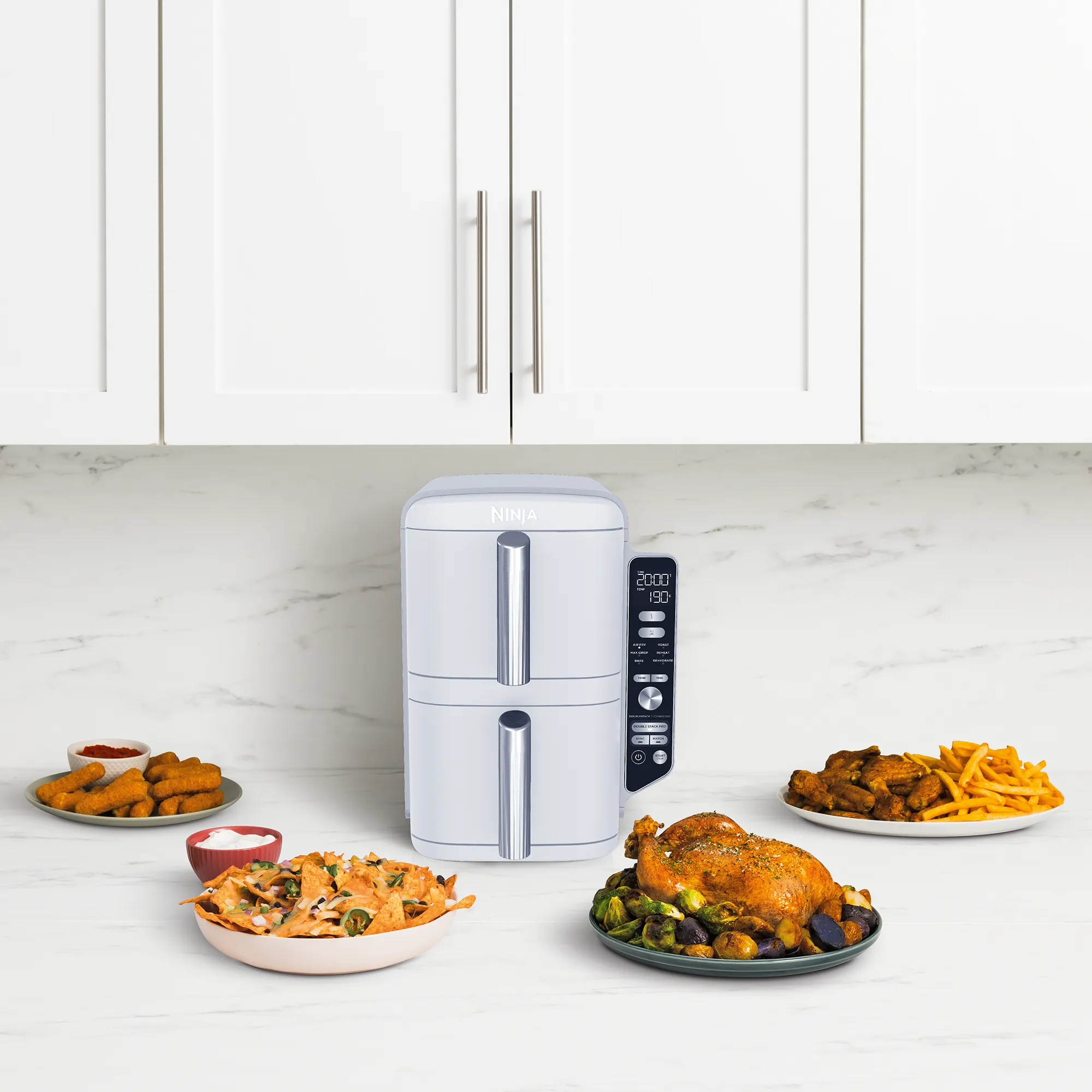 2025 Ninja DoubleStack XXXL 9,5 l heteluchtfriteuse met 2 lades