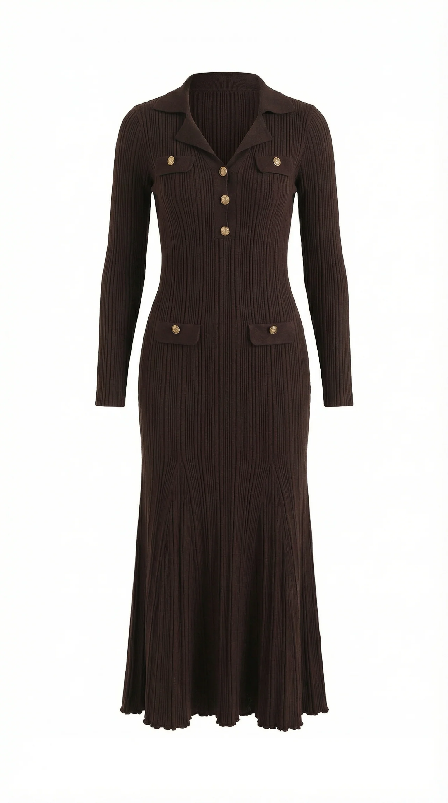 Strick-Maxikleid