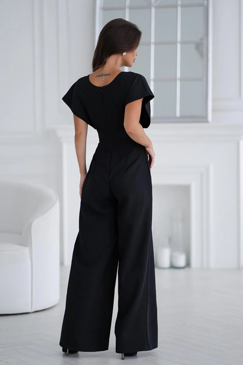 Taillierter Jumpsuit mit Puff?rmeln f��r Damen