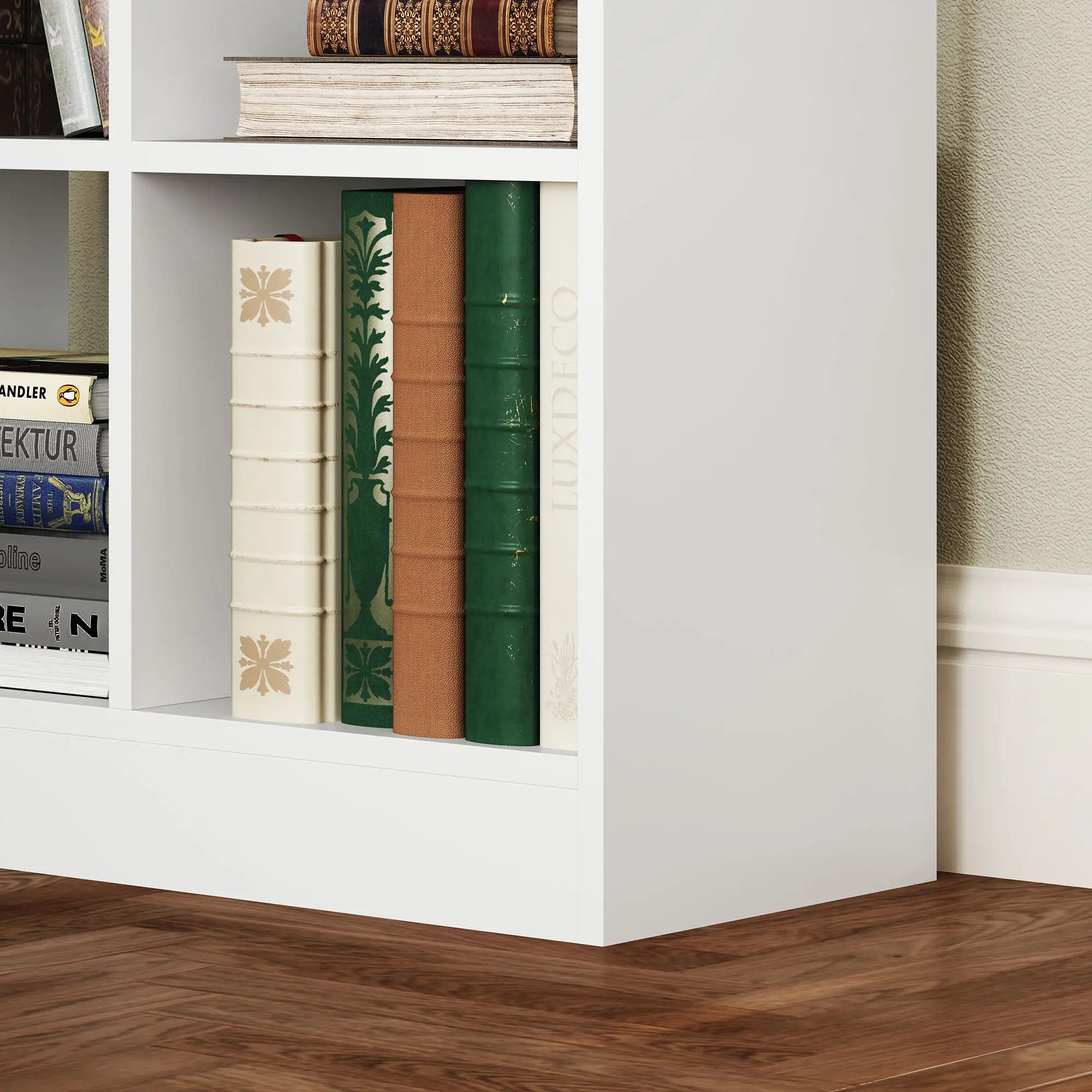 HOMCOM Boekenkast met lade veel opbergruimte Wit