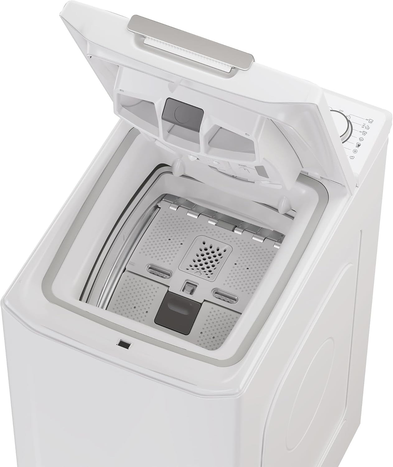 Candy Toplader Waschmaschine TCA474TM5-S 7 kg I 1400 U/min Schleuderdrehzahl I Nachlegefunktion I Smarte Bedienung mit Wi-Fi und Bluetooth I 17 Programme I Mix Power System I Weiß