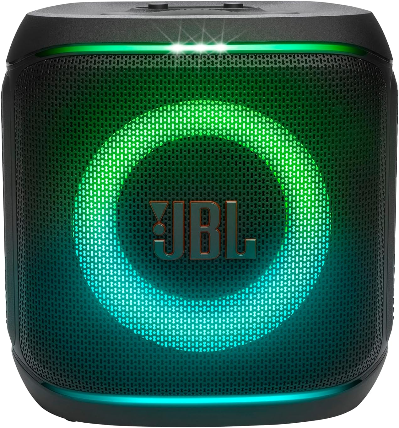 JBL Partybox Encore 2, altavoz inalámbrico bluetooth para fiestas, con micrófono, 15h de autonomía, resistente a salpicaduras, sonido JBL Pro y AI Sound Boost, compatible con Auracast, negro