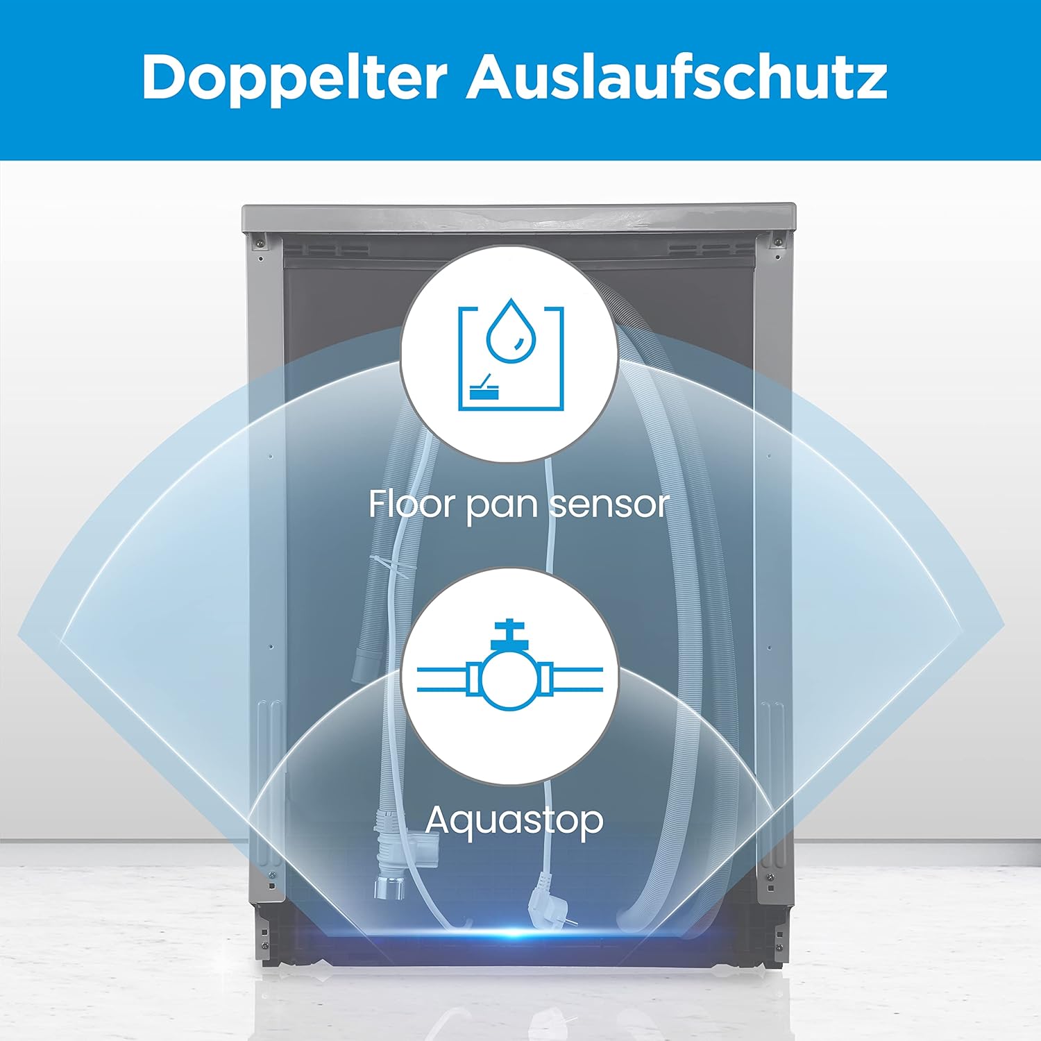 Midea Geschirrspüler Unterbau MDWEU1435XSS-W, 14 Maßgedecke, Spülmaschine 60 cm Teilintegrierbar mit WIFI, Extra Trocknung, 7 Programme, 47dB, 0-24h Startzeitverzögerung, Inox