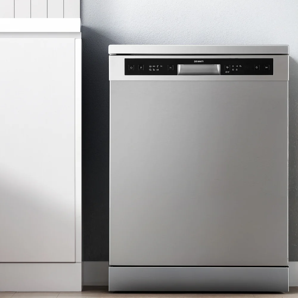 Devanti 60cm 14 Place Settings Freestanding Dishwasher Silver