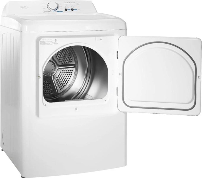 Insignia – 6.7 Cu. ft. 12-Cycle Electric Dryer – White
