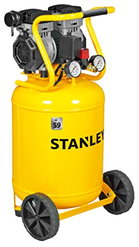STANLEY Compressore Siltek Verticale Silenzioso 1,3HP, ‎Giallo, 39 x 39 x 87 Cm : Amazon.it: Fai da te