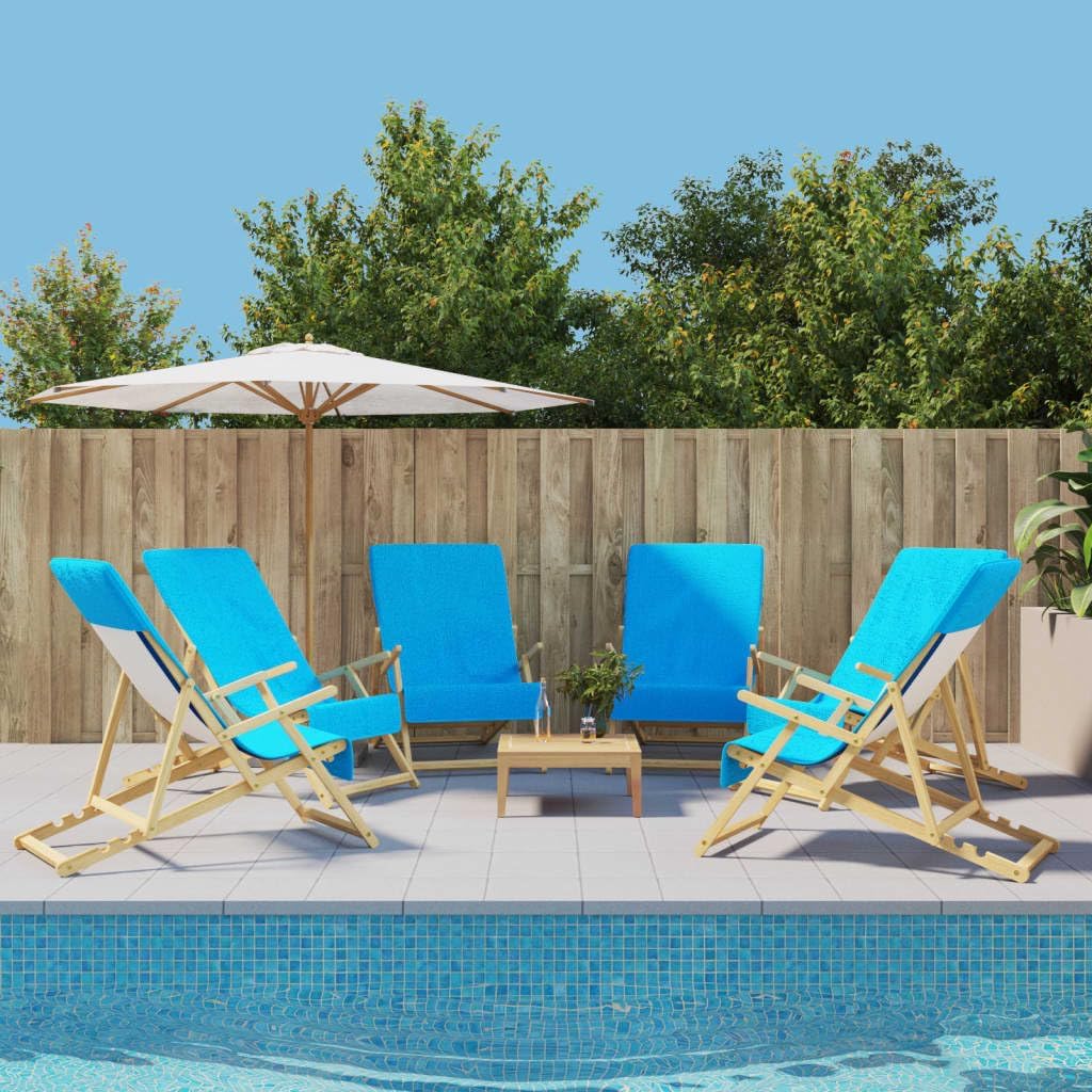 Furniture Select Strandtücher 6 Stück türkis 60x135 cm Stoff 400 GSM