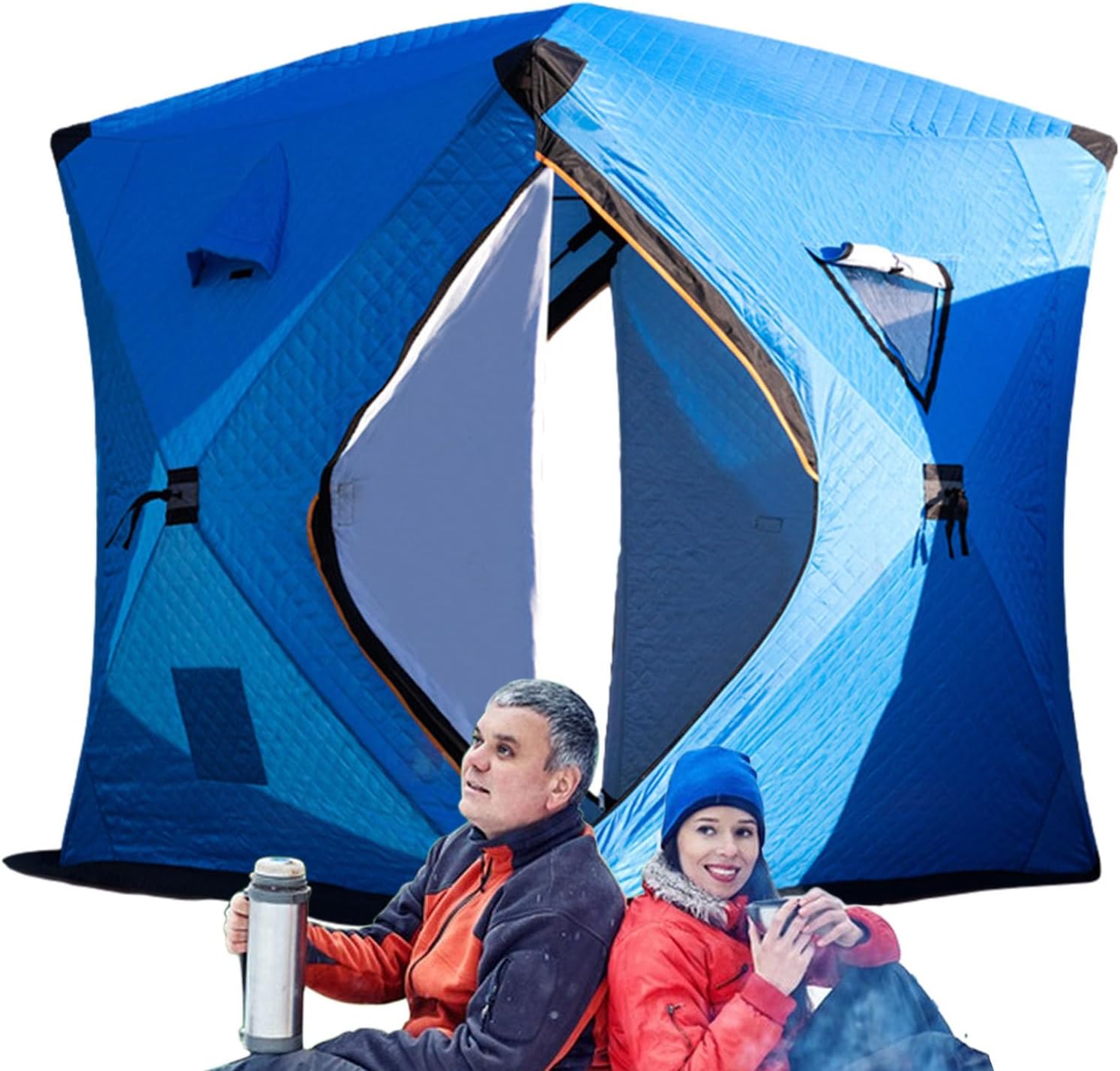Angelzelt auf Eis, Zelt wasserdicht und tragbar, Angelhütte auf Eis – für Wasseraktivitäten, Süßwasser, Salzwasser, Küste, Strand, Meer, Fluss, See, Teich