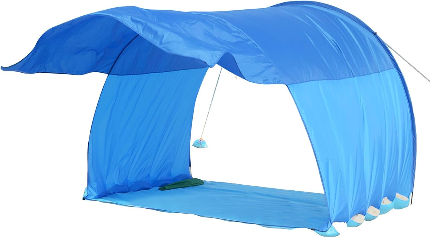 TOMSHOO Strandmuschel, Quick-Up Strandzelt für 4–6 Personen, Schnell aufbaubares Beach Tent mit windstabiler Konstruktion, großer Innenraum, Mehrpunkt-Befestigung, tragbar für Strand, Camping & Park