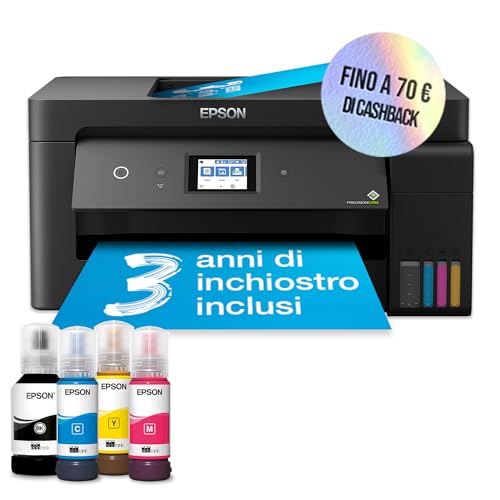 Epson EcoTank ET 15000 Stampante Multifunzione A4 e A3(Stampa, Copia, Scansione), Alimentatore automatico di documenti AirPrint, Serbatoi Flaconi Alta Capacità, Fronte/Retro, Nero : Epson: Informatica