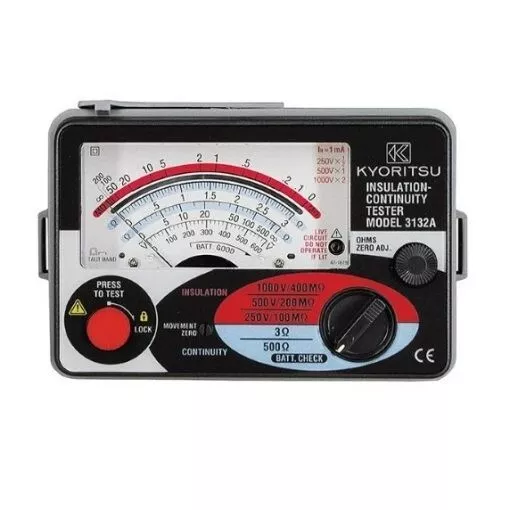 Kyoritsu 3132A Analoge Isolatie- en Continu?teitstester 600V AC Voltmeter