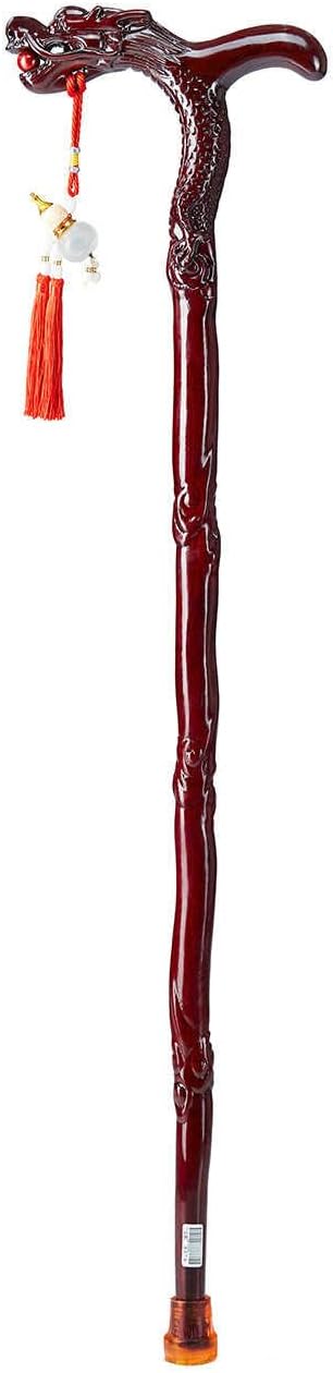 Hölzerner Rohrstockmessstabkopf Drache Wanderstift Mahagoni Rote Rohrkrücken, die Schwarze Rohrstock führen, liefert ältere ältere Menschen für ältere Menschen, Senioren