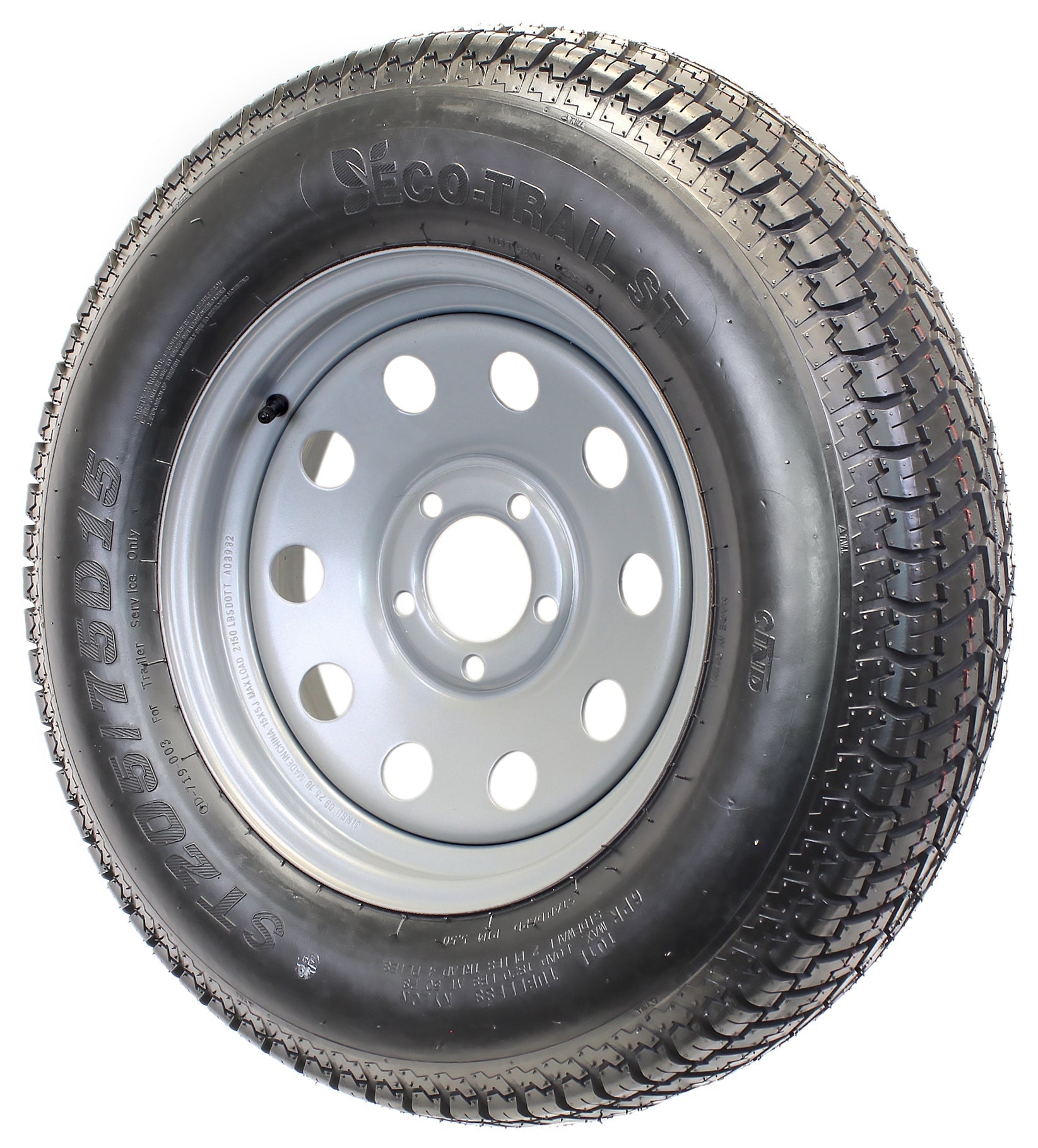 2025 Aanhangerband op Velg ST205/75D15 F78-15 205/75-15 LRC 5-Gaats Wiel Zilver
