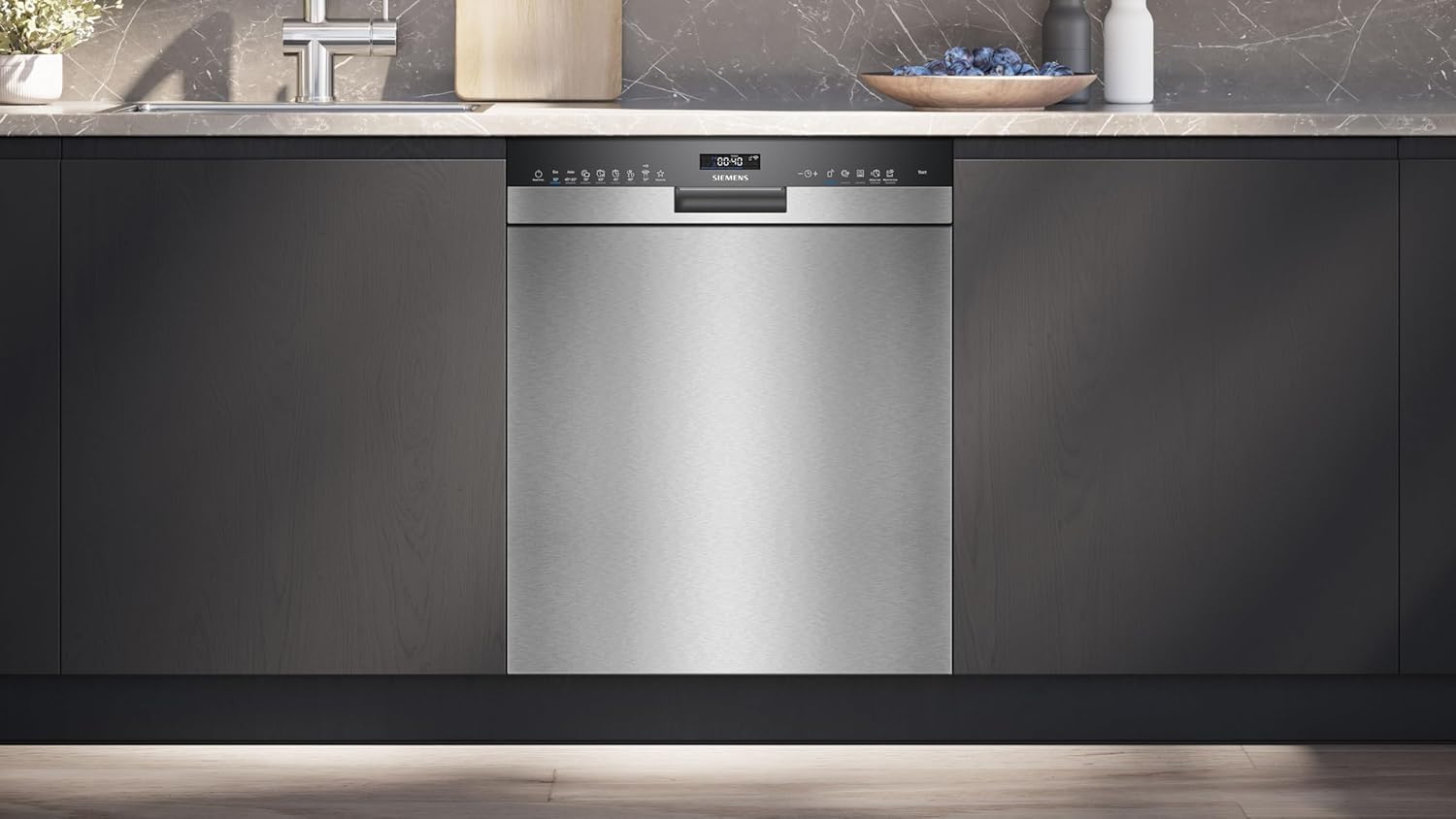 Siemens SN63EX14VE, iQ300 Smarter Geschirrspüler, Vollintegrierte Spülmaschine mit Besteckschublade, 60 cm, Auto Türöffnung dank autoOpen dry, Besonders leise durch iQdrive-Motor, infoLight aquaStop