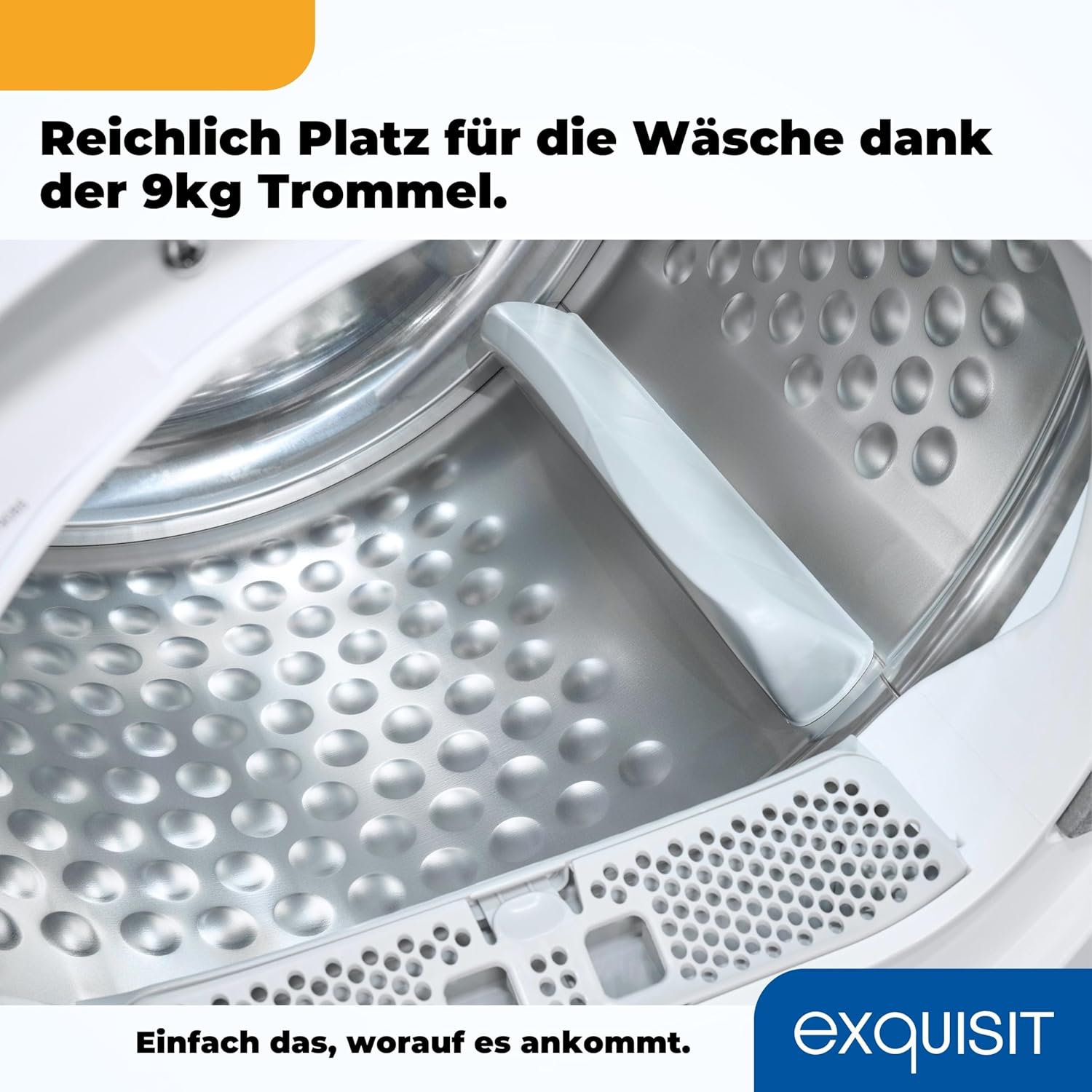 Exquisit Wärmepumpentrockner 9kg - leise Trocknung mit Knitterschutz, digitaler Anzeige & Schuhtray - TWP903-410 weiss
