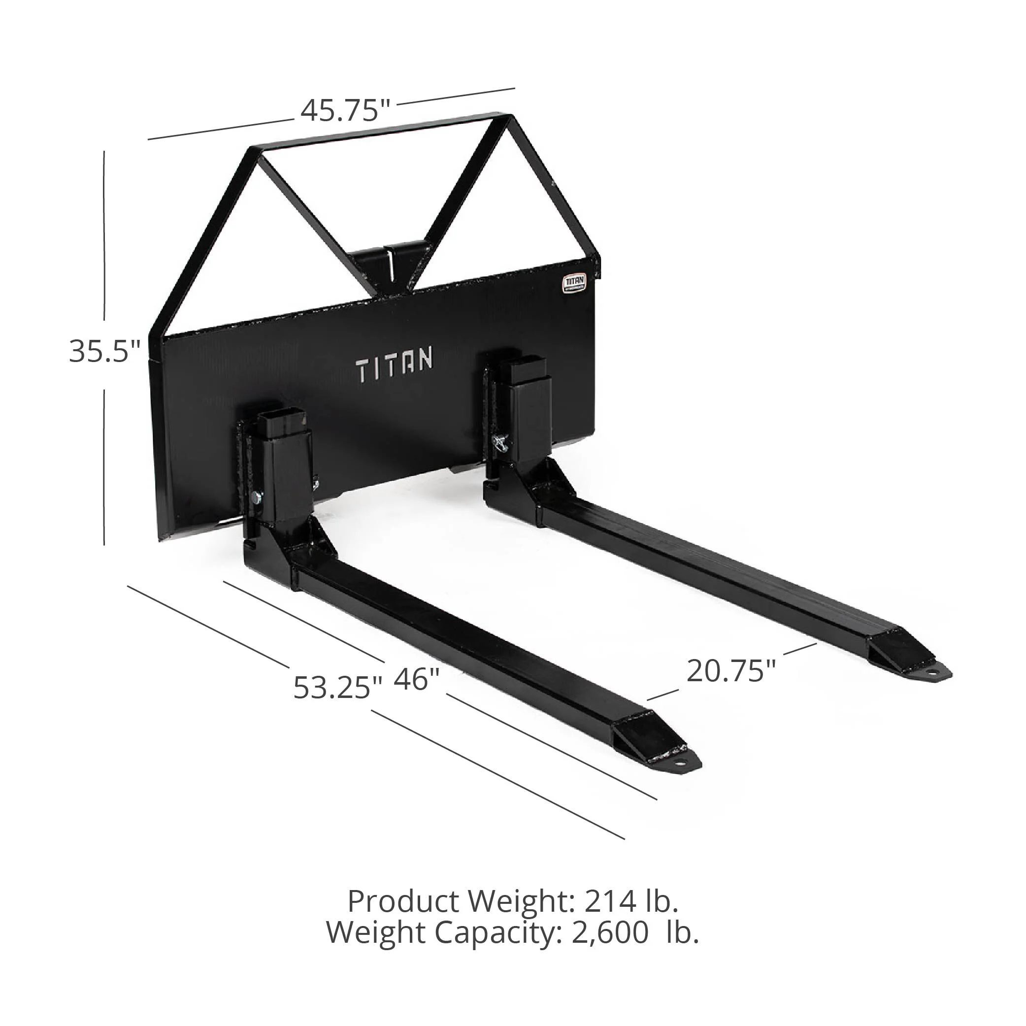 2025 Titan Attachments Palletvork Frame met Pin, 46