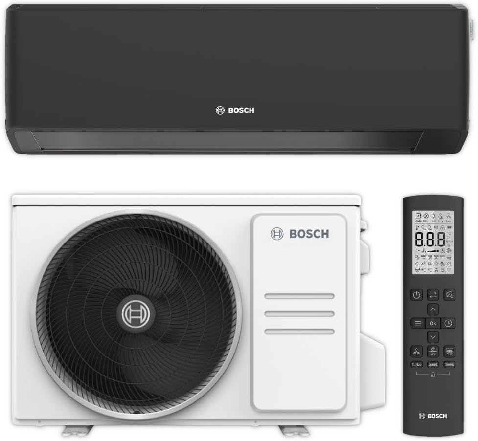 Bosch Split Klimaanlage Komplett-Set | CL7000i 26 EB | 2,5 kW | schwarz | 7733703129