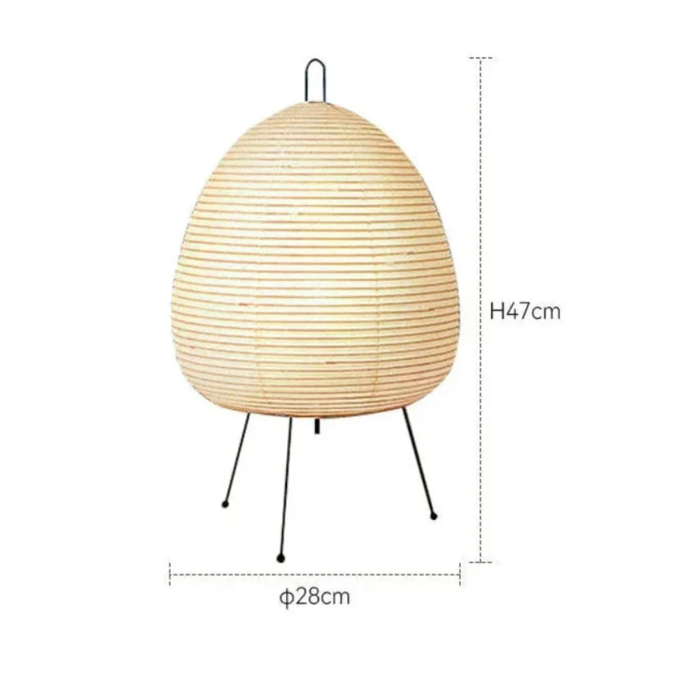 Japanische Retro-Tischlampe aus Reispapier