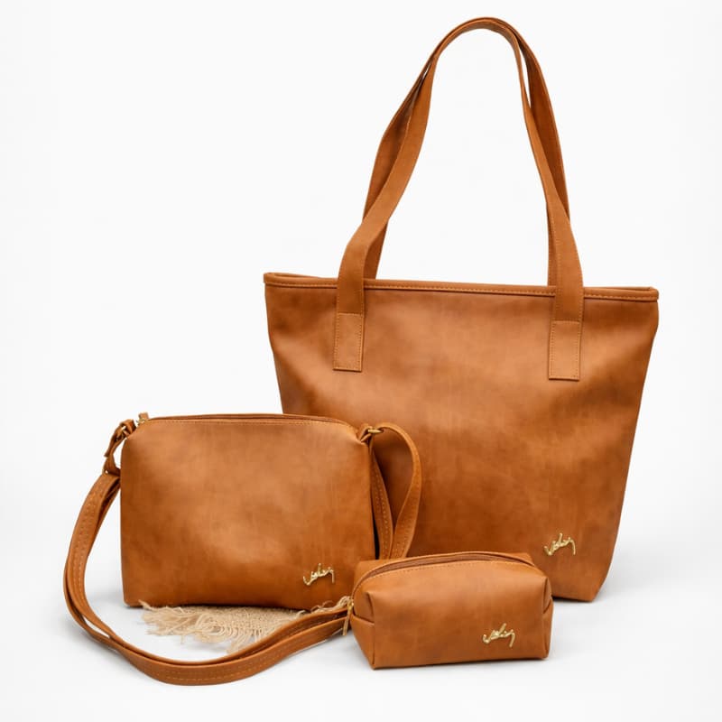 TRIO CARTERAS DE CUERO DAKOTA