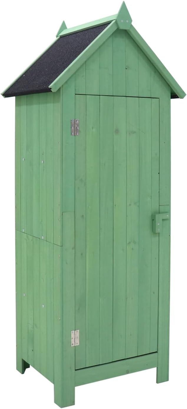Gartengeräteschrank aus Holz Praktischer Stauraum für Garten und Terrasse Bitumendach Outdoor HTI living