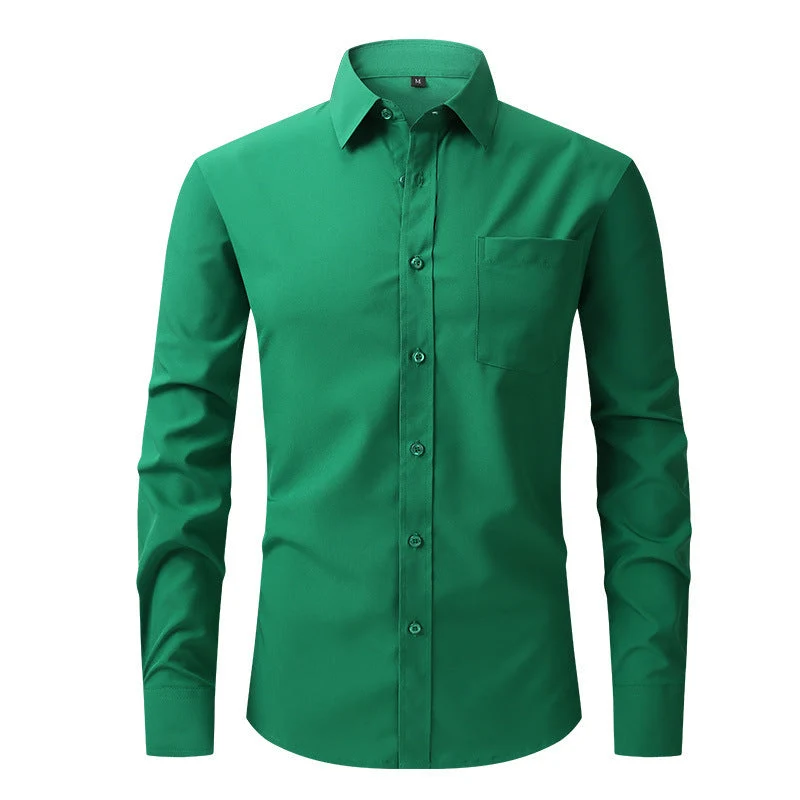Sommerhemd Leichtes Langarm Modern Fit Herren Hellblau
