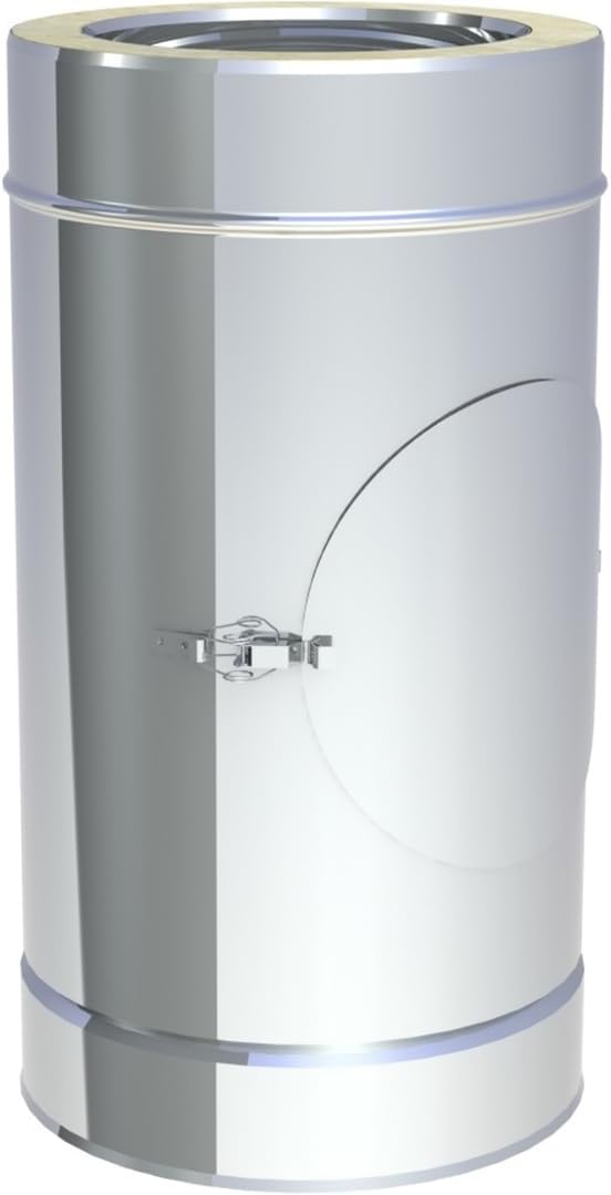 Jeremias DW-FU Ø150mm Längenelement Edelstahl doppelwandig mit Revision bis 600°C N1 Abgassystem Inspektionsöffnung