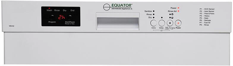 Equator 24'' Built In Dishwasher 14 Place Settings Front Control