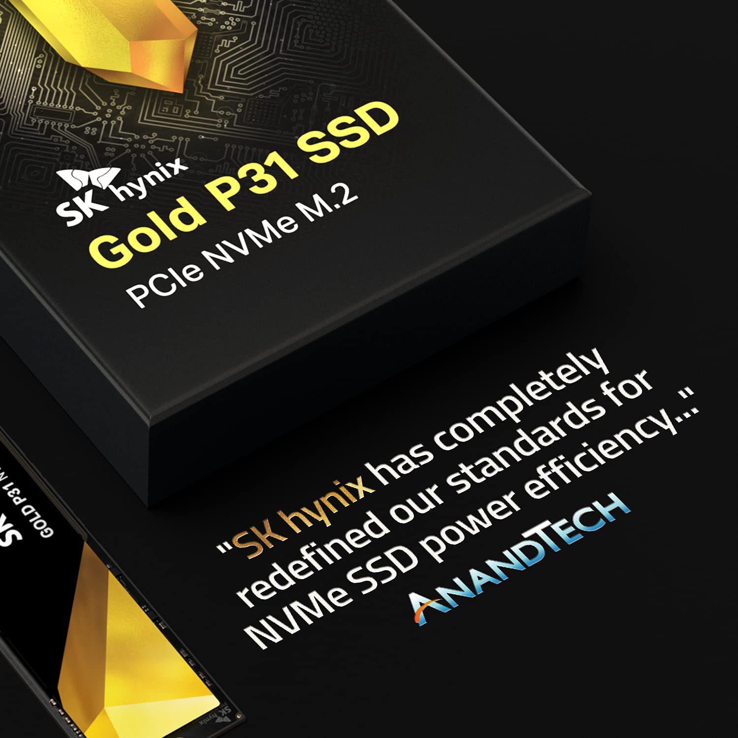 SK hynix Gold P31 PCIe NVMe Gen3 M.2 2280 Internal SSD | Up to 3500MB/S