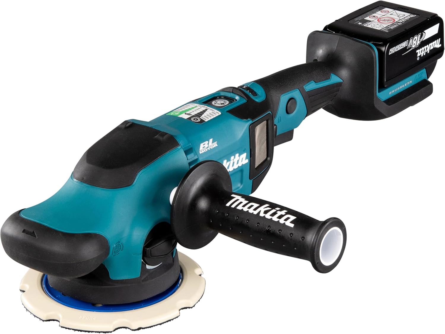 DPO600TKX1 Exzenterpolierer, 1 Akku plus Ladegerät im Transportkoffer, Blau, 18 V / 5,0 Ah
